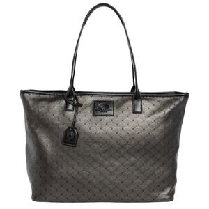 Kurt Geiger Metallic Gunmetal and Black Tote Bag